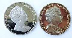 2 South Georgia & South Sandwich Islands Coins