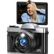 4K Digital Camera with WiFi and 180° Flip Screen