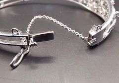 14K White Gold Vintage Diamond Bracelet – Natural Diamonds