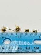 14KT Tri Color Gold Love Knot Stud Earrings