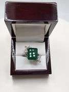 Certified massive 10 ctw Grand Zambian Emerald & Diamond Showstopper