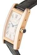 Cartier Tank Americaine 2503, 19 X 28mm, Silver Dial, 18K Rose Gold Ladies Watch