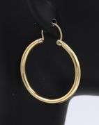 14kt Yellow Gold Tube Hoop Earrings