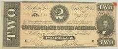 $2 Nearly Almost  Uncirculated Feb 17 1864 Series Confederate States Note