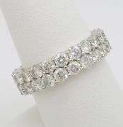 4.45CTW Two-Row Diamond Eternity Band