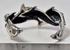 Dolphin Cuff Bracelet in Sterling Silver