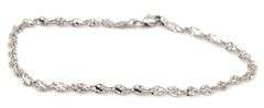 14kt White gold rope bracelet