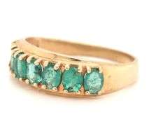10kt Yellow gold emerald band
