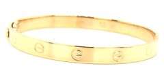 14kt Yellow gold love style bangle bracelet
