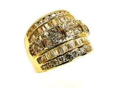 Gorgeous 14 Kt Gold Plate 5.75 Cttw. Lab Simulated Diamond Ring