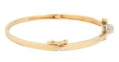 0.50ctw Triple Diamond Bypass Bangle Bracelet in 14K