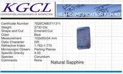 Huge Museum Size Certified 2730 Ct Natural Midnight Blue Sapphire Solitaire