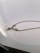 CERTIFIED 18K WHITE GOLD VINTAGE / ANTIQUE DIAMOND AND PEARL NECKLACE