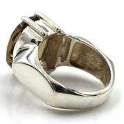 925 Sterling silver smokey quartz ring