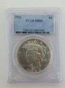 1923 Silver Peace Dollar, PCGS MS62