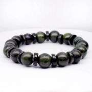 Stylish 201.80ct black and green Burmese Jade! Untreated!