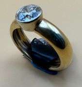 14K Yellow Gold Round Brilliant Cut 1.05ct Diamond Ring