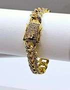 Sharp 14 Kt Yellow Gold Plated 38.2 Gram Cuban Curb Link Bracelet