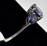Blue Gemstone Ring in Sterling Silver