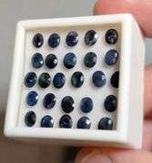 Deep blue and heavy! Full 12.01 carat set of Sapphires!