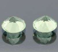 Glittering green 2.97ct 8mm Amethyst pair