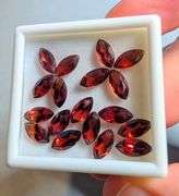 Untreated 12.86ct real cherry amber Garnet set!!