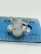 18KT White Gold White Mother Of Pearl Clover Earrings