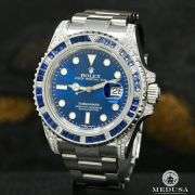 Very Rare Men's Sapphire and Diamond Rolex Day Just