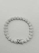 925 Sterling CZ Cluster Eternity Tennis Bracelet