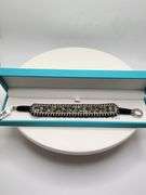 New! +15 ctw all natural multi colord sapphire and diamond weaved on fabric bracelet