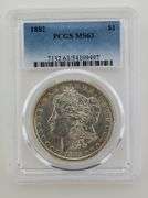 1882 Morgan Silver Dollar, PCGS MS63