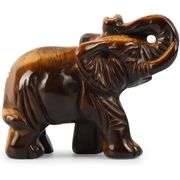 Tiger’s Eye Hand-Carved Elephant Natural Stone