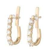 Sonia Bitton 1.00ctw Round Diamond Huggie Hoop Earrings in 14K