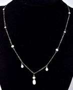 Pearl Beaded Necklace in Sterling Silver