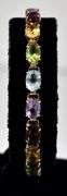 Amazing 14K Yellow Gold Amethyst, Blue Topaz, Peridot, Citrine, and Garnet Gemstone Bracelet