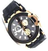 Tissot T race chronograph black and rose PVD black dial watch