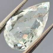 Glittering 4.92ct platinum sea green Aquamarine