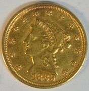 Ultra Scarce 1869-S $2.50 Liberty Gold Piece in high grade