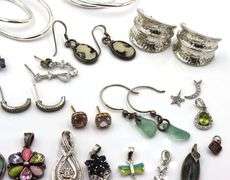 Group lot of Vintage 925 sterling silver earrings and charms