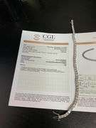 CERTIFIED 14K WHITE GOLD DIAMOND TENNIS BRACELET 7.50 CARATS