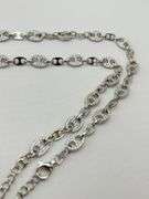 925 Sterling Silver Gucci Inspired Alternative Crystal Link Chain