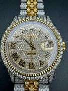New Custom Iced Out Two-tone Bustdown Rolex Datejust 36mm