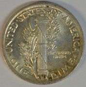 Near Gem BU 1923 Mercury Dime with Full Split Bands