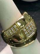 CERTIFIED 'salvini' 18K YELLOW GOLD DIAMOND BAND / RING