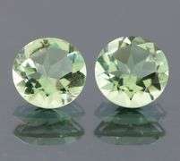Well cut 2.86ct green Amethyst pair