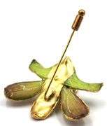 Siam Lanna native orchids real orchid brooch plating 24k