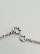 925 Sterling Silver Gardenia Flower Long Necklace with CZ  Details