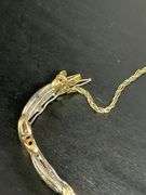 CERTIFIED 14K YELLOW AND WHITE GOLD DIAMOND BRACELET