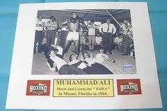 HAND SIGNED MUHAMMAD ALI 5X7 IN A 8X10 DISPLAY WITH COA