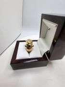 Bold Wide 18KT Yellow Gold Diamond Ring